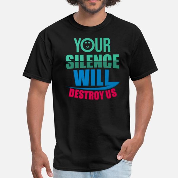 

your silence will destroy us - human rights design t shirt classic anime plus size tracksuit hoodie sweatshirt