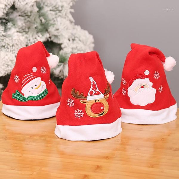 

christmas decorations hat cuteornaments xmas costume accessories non-woven embroidered santa claus drop1