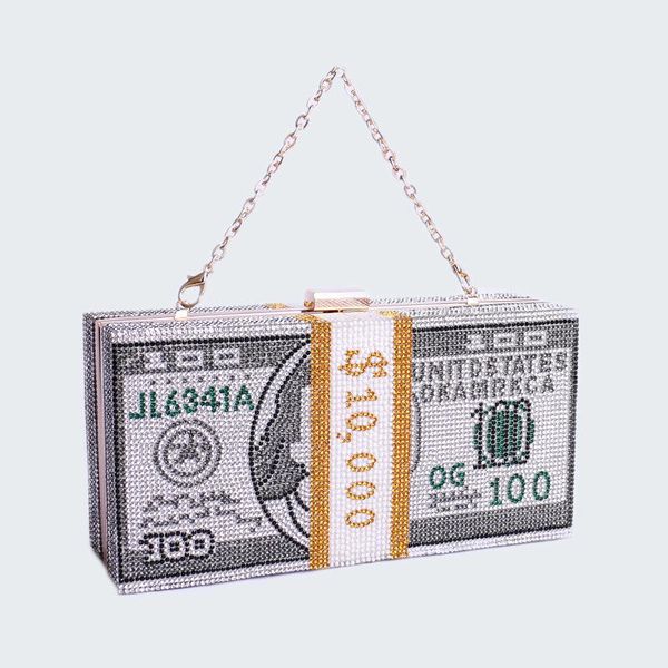 

2020 new women's bag diamond-studded dollar bag european and american fashion full diamond banquet rhinestone shoulder bags