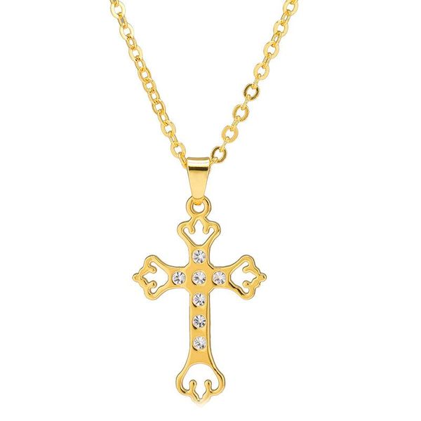 

fooderwerk jewelry fashion christian cross pendant necklaces for men and women wedding jewelry, Silver