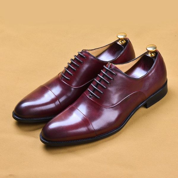 

genuine leather luxury handmade men dress shoes business oxford shoes large sizes slip on formal black 2020 new fashion