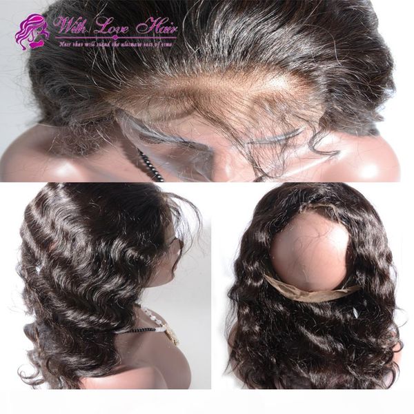 

peruvian lace frontal closures 13x4 middle 3 part 360 lace frontal closure 100% human hair natural color, Black;brown