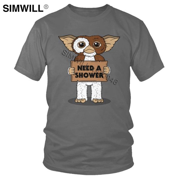

sport male gizmo gremlins tee short sleeve cotton gizmo 80s movie mogwai monster tshirt retro sci fi print t-shirt gift fans apparel
