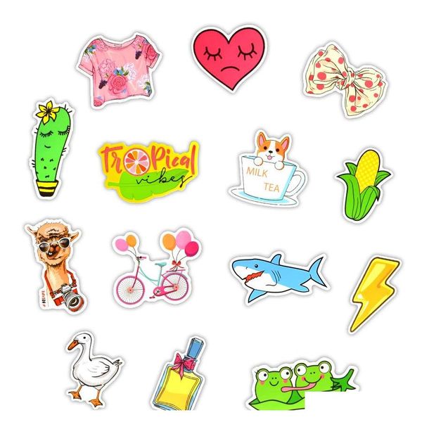 

50 pcs waterproof vinyl vsco girls stuff stickers pack for water bottle lapphone case scrapbooking bike car sqctne toys2010