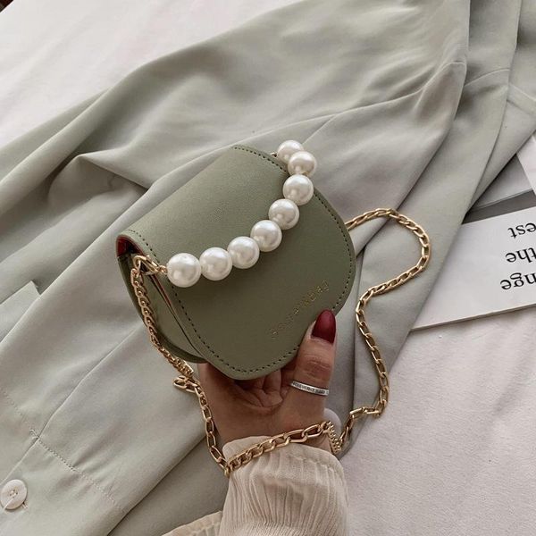 

chain pearl handbag ladies 2020 new bags women's shoulder diagonal handbags fashion handbags designer bags