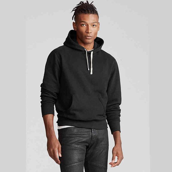 

men's hoodies & sweatshirts men sweatshirt long sleeve ralp small horse hoodie hooded pullover blouse with pocket clothes mal, Black
