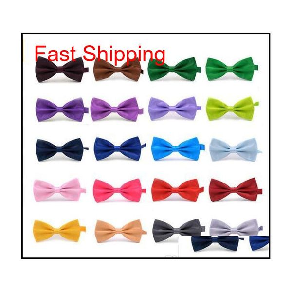 

classic kid suit boy baby bow tie fashion classic 24 solid color adjustable bowtie children bow tie birthday prom costumes gift neck ijano, Black;gray