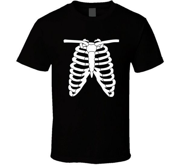 

halloween skeleton rib cage scary spooky bones black short sleeve sale design style new fashion sport hooded sweatshirt hoodie t shirt