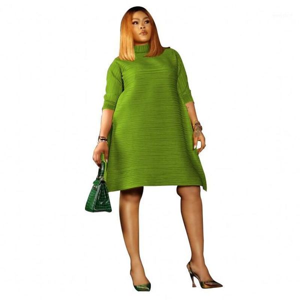 

african dresses for women 2020 elegent fashion style african women midi dress dashiki bazin loose dress africa clothing1, Red