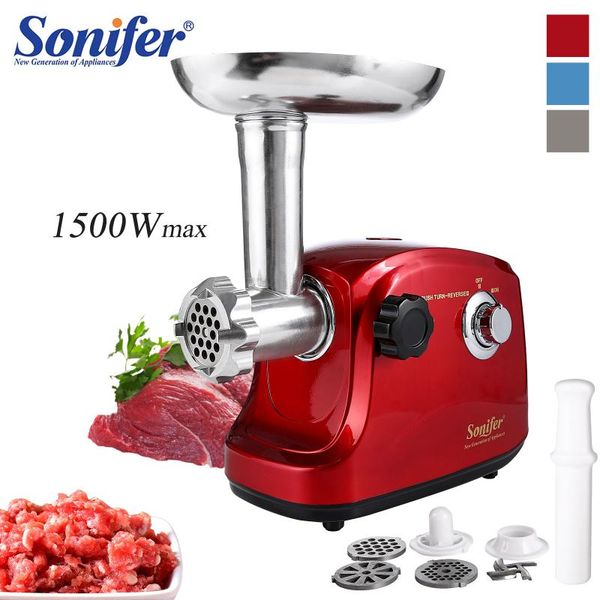 

1500w colorful stainless steel electric meat grinders home meat mincer heavy duty household mincer sonifer