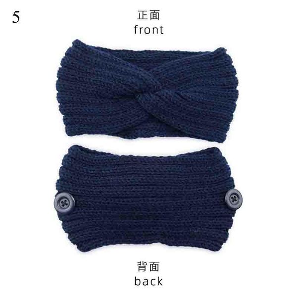 

woolen twist knitting cross headband women warmer ear button elastic hairbands headwrap bandage hair accessories autumn winter q sqccmw