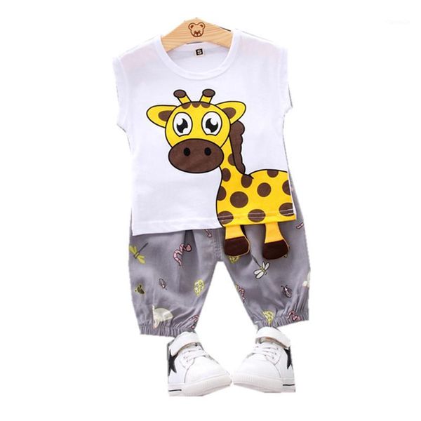 

clothing sets fashion summer baby boys girls clothes kids cartoon vest shorts 2pcs/set toddler infant tracksuits children costume1, White