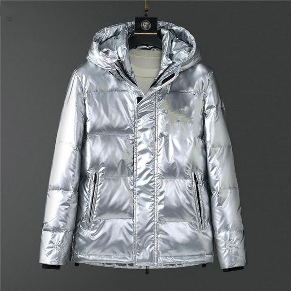 

2020 new fashion men outdoor warm feather winter jacket down-filled hooded thick coat outwear embroidery letters jacket parka m-3xl, Black
