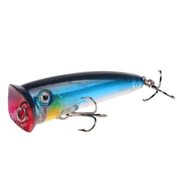 

1pcs hard bait popper fishing lure 7cm 10g ater artificial plastic bait 3d eyes crankbait wobblers peche carp qylqzz