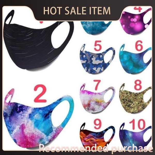 

print starry sky mask anti dust 10colors washable silk i pm2.5 cotton gga3523-3 mask cover flame camo ear hanging qnsv masks 10color st girl