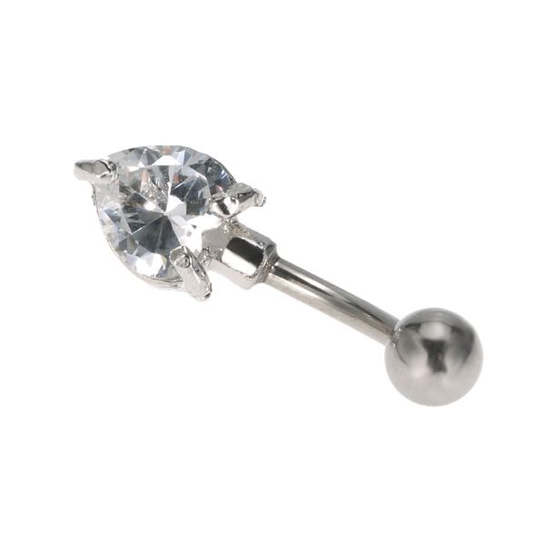 

1pc belly ring navel button bar body piercing jewelry stainless steel piercing bar heart shape purple w4214