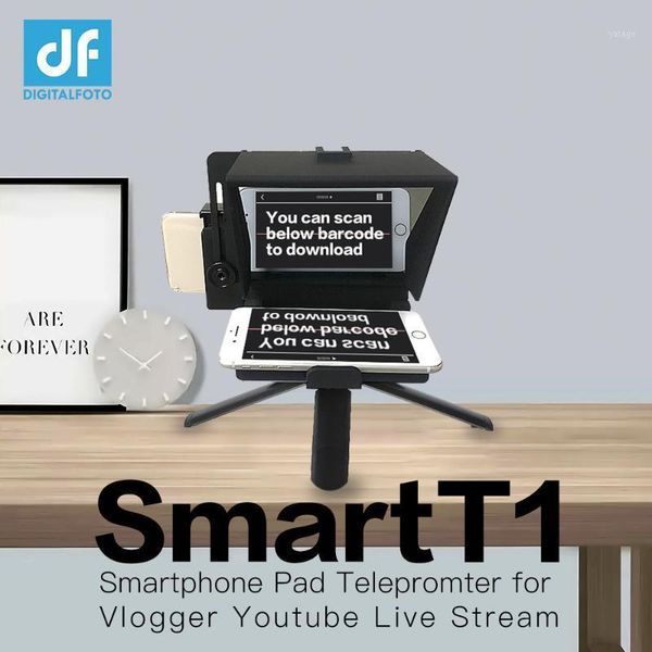 

lighting & studio accessories mini teleprompter portable inscriber mobile artifact video with remote control for phone and dslr recording1