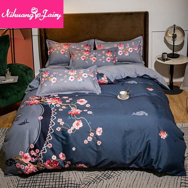 

bedding sets thicken brushed four-piece bedroom bedding, bed linen, quilt cover, pillowcase, net celebrity bed, three-piece home textile