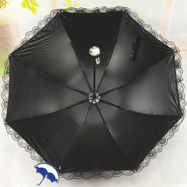 

lace umbrella parasol sun women girls three fold paraguas colorful ladies decorative rain umbrella beach paraguas plegable bbydec bwkf