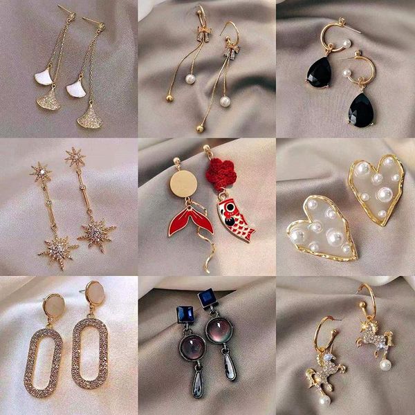 

2020 new french style high-grade tassel long drop earrings jewelry earrings temperament trend gift korean for women, Silver