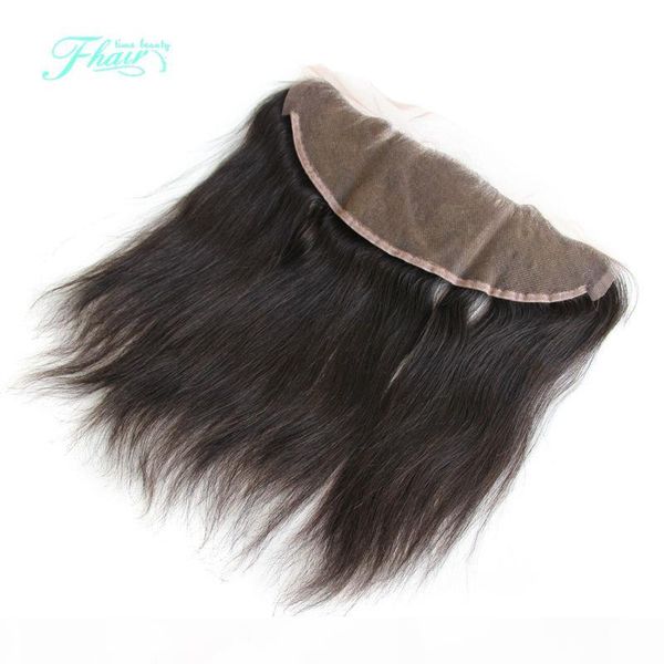 

selling lace frontal closure malaysian straight 13x4 double weft ear to ear lace frontal human hair lace closure parting style, Black;brown
