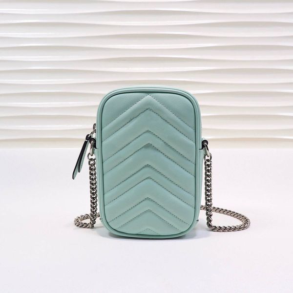 

blue pink green yellow genuine leather with silver hardware women crossbody bag with box bags women shoulder bag