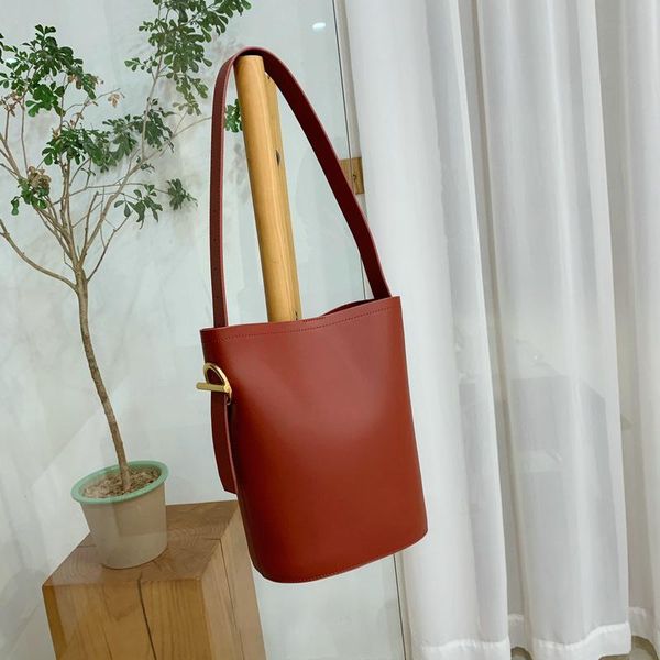 

shoulder bags 2021 spring cow leather cowhide bucket bag handbag large capacity