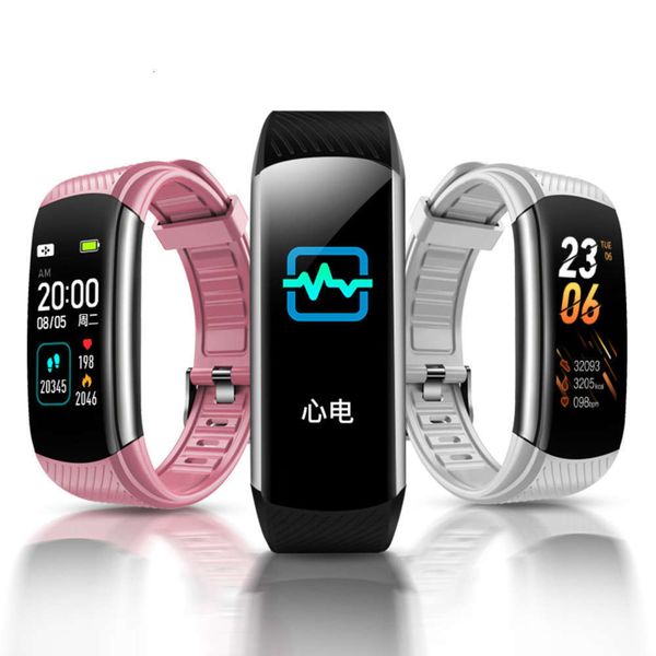 

high end technology gift color screen ecg + ppg heart rate blood prsure health monitoring exercise smart braceletjk