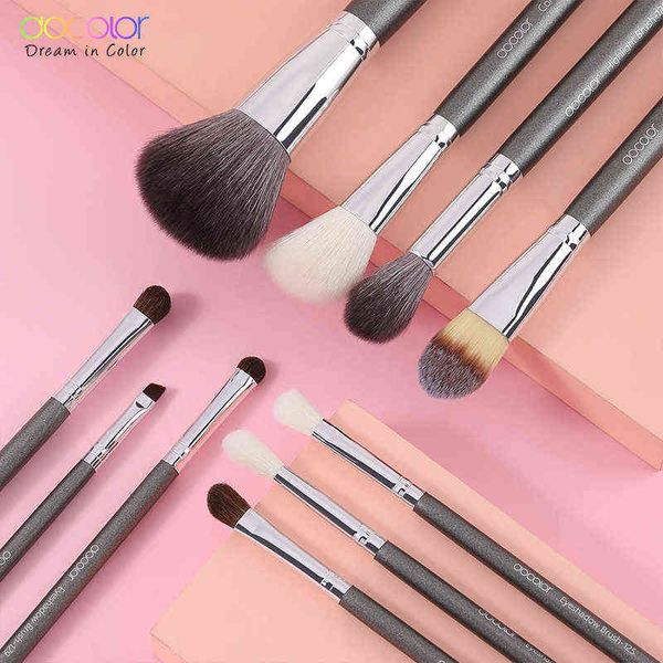 

health and beauty products makeup brush docolor makeup brushes set 10pcs professional natural synthetic hair foundation powder contour eyesh