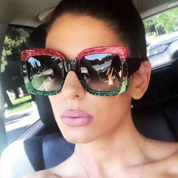 

oversized square sunglasses women brand designer clear lenses sun glasses female three colors big frame party eye glasses oculos, White;black