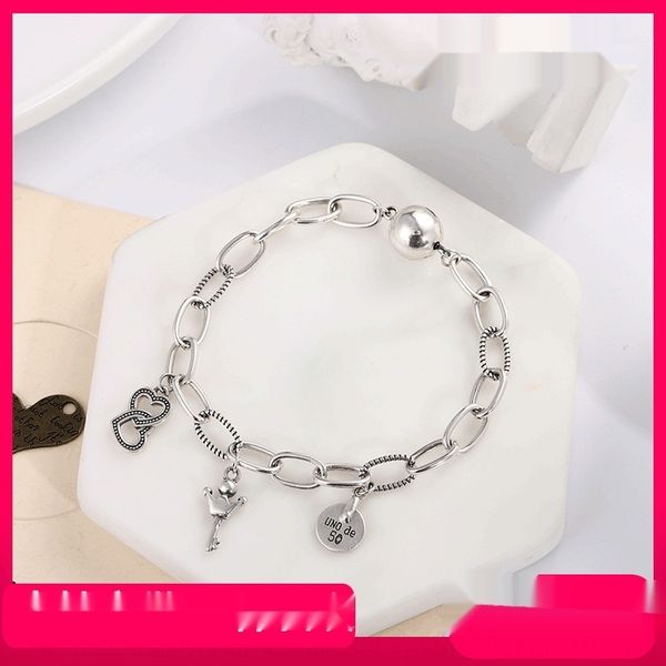 

новый s925 sterling для корейского versionold женщин fashionversatile тайского нового s925 стерлингов серебряного браслета для корейского ve, Golden;silver