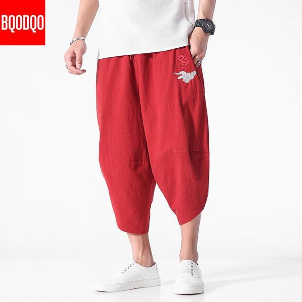 

5xl summer fashion jogger harem pant men black baggy cotton casual calf pants male hip hop oversized streetwear korean trousers1