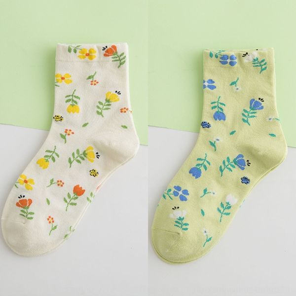 

nu0b8 children's tube ins tide autumn socks broken flower small fresh student winter mori and female floret socks oorkq, Black