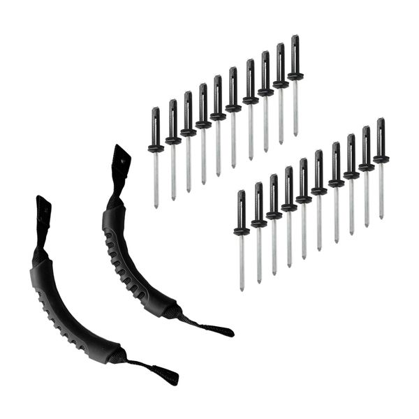 

1 пара kayak ручка для переноски лямки ручной фитинги + 20 шт tri-grip заклепки - canoe надувная лодка dinghly side mount аппаратные аксессу