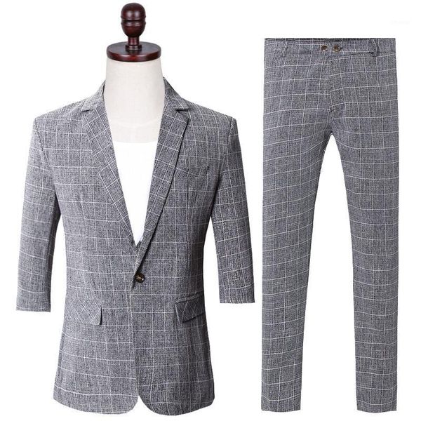 

short sleeve casual suit men's two piece suit1, White;black