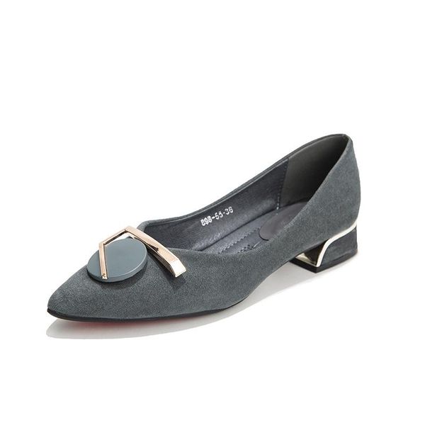 

2020 new fashion large size comfortable pointed casual shoes high heels thick heel women's shoes, Black