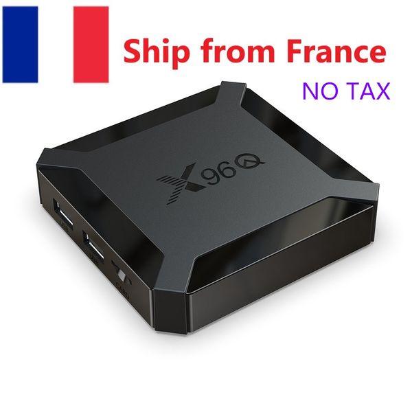 França navio para europeu X96Q TV Box Android 10.0 Smart Allwinner H313 Quad Core Suporte 4K Set Top Box Media Player