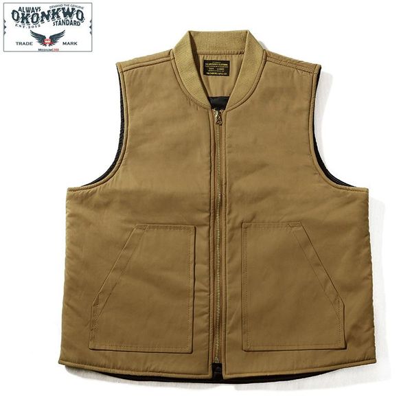 

outdoor t-shirts okonkwo japanese wool sand vest climbing training combat camping men's waterproof thickened warm cotton waistcoat, Gray;blue