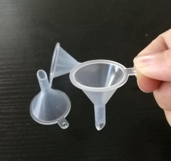 

пластиковый воронку мини прозрачные пластиковые небольшие воронки парфюмерии эфирное масло пустые бутылки жидкие наполнения воронки кухонные