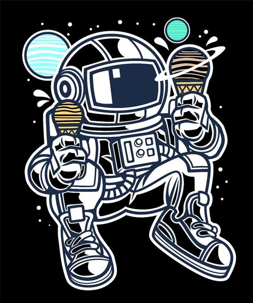 

astronaut ice cream t shirt black or white tee for youth middle-age old age tee shirt sport hooded sweatshirt hoodie