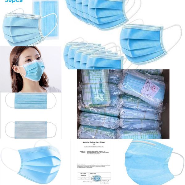 

quality 3 3 layer high masks disposable face layer non woven breathable blue or white masks fast delivey 2t5egr27 0sd6