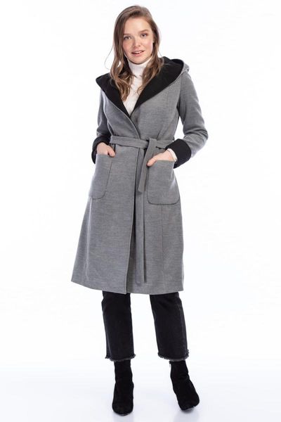 

dewberry women anthracite overcoat-1160001 z6422..1, Black
