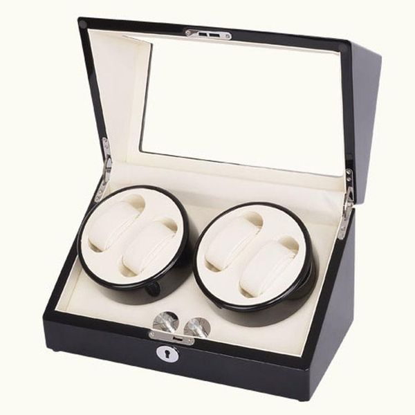 

superior quality ultra-quiet motor watch winder for 4 watches, Black
