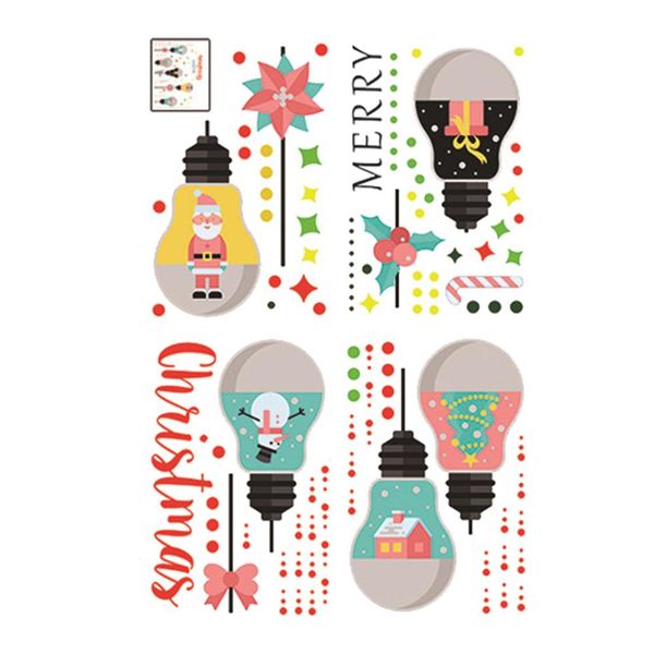

4pcs bulb shaped stickers santa stickers christmas stickers window decor pvc door decor for showcase door window home wmtrpv xhhair