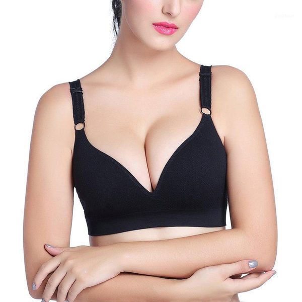 

sports bra 3/4 cup gym workout running push up bras women yoga fitness seamless padded tank vest1, White;black