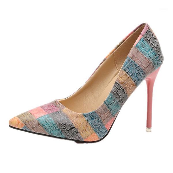 

plus size 35-42 spell color women pump high heels single shoes female summer patent leather wedding party woman gladiator1, Black