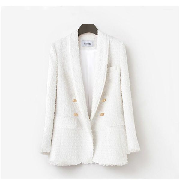 

runway women woolen jackets luxury buttons mid long coats autumn ladies knitted wool blends outerwear clothes black1, Black