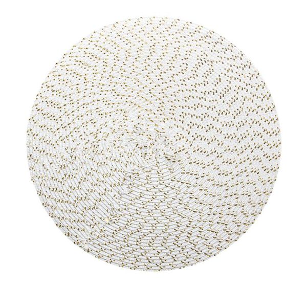 

round weave placemat fashion pp dining table mat disc pads bowl pad coasters waterproof table cloth pad kitchen coffee bar wmtrto comb2010