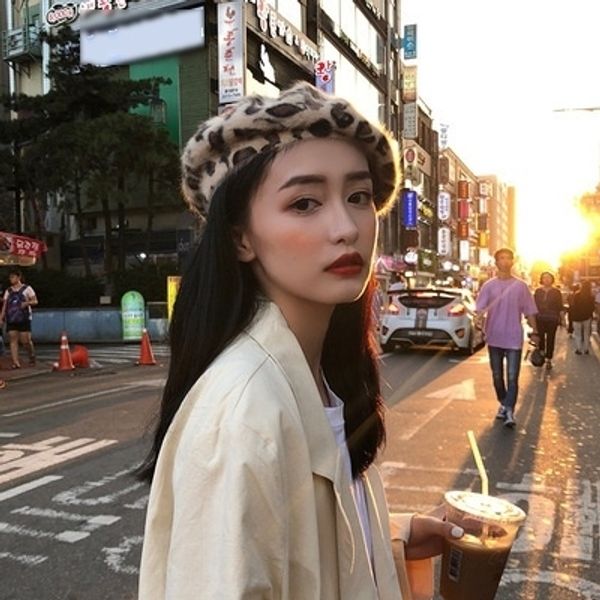 

ofsg boinas para mujer hat spring summer new navy hats retro british women beret pu leather sealing flat boina hombre casquette, Blue;gray