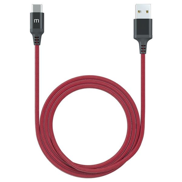 

meizu 12m 3a weave style metal head usb-c type-c to usb 20 data sync charging cable